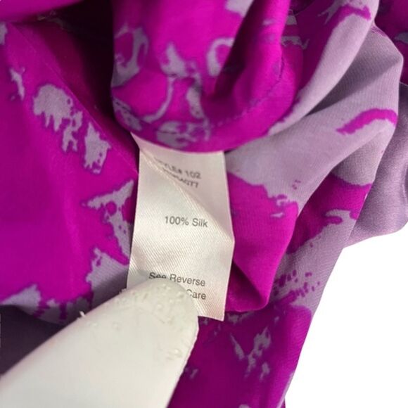 CABI FIT TO BE TIED Whimsigoth Purple Sleeveless Fairy Top 100% Silk Shirt XS - Picture 16 of 16